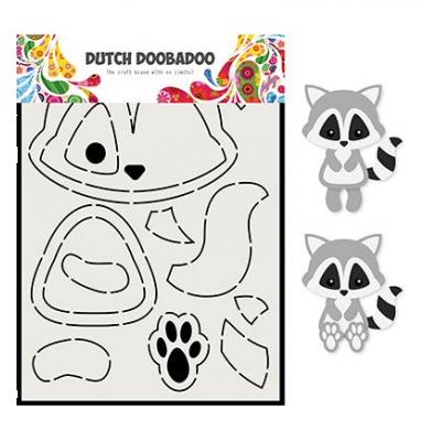 Dutch Doobadoo Card Art Schablone - Waschbär